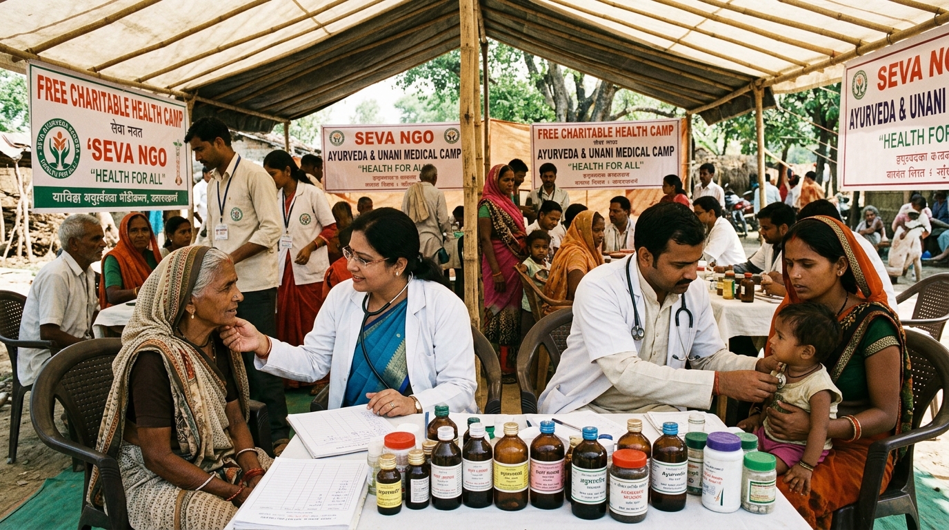 Free Health Camps & Holistic Unani/Ayurvedic Medicine